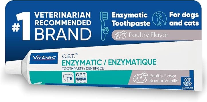 Virbac C.E.T. Enzymatic Toothpaste, Poultry, 2.5 oz (70 g), dogs and cats product photo