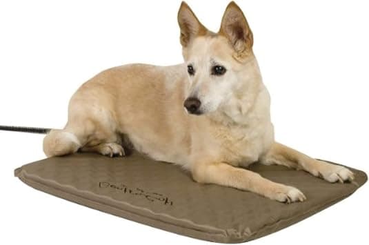K&H Lectro-Soft Outdoor Heated Pet Bed, Medium, Tan