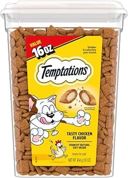Temptations Classic Crunchy and Soft Cat Treats, Tasty Chicken, 16 oz Tub product photo
