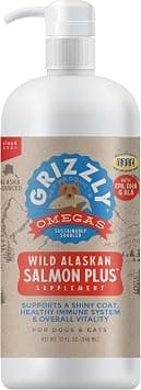 Grizzly Salmon Plus Omega 3-6-9 Supplement for Dogs and Cats, 32 oz product photo