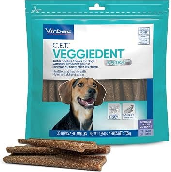 Virbac C.E.T. VEGGIEDENT FR3SH, Medium 22 to 66 lb, 30 chews product photo
