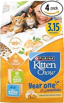 Purina Kitten Chow Year One Essentials, 4 bags x 3.15 lb product photo